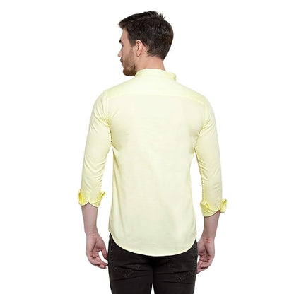 Mens Shirts Full Sleeve Cotton Casual Plain Shirt