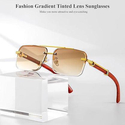 Mens Sunglasses Fashion Rimless