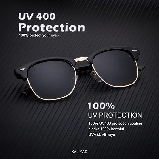 Men and Women Semi-Rimless Frame Driving Sun glasses