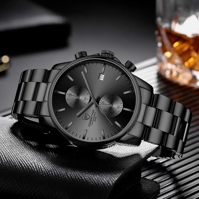 Mens Watches with Stainless Steel Waterproof