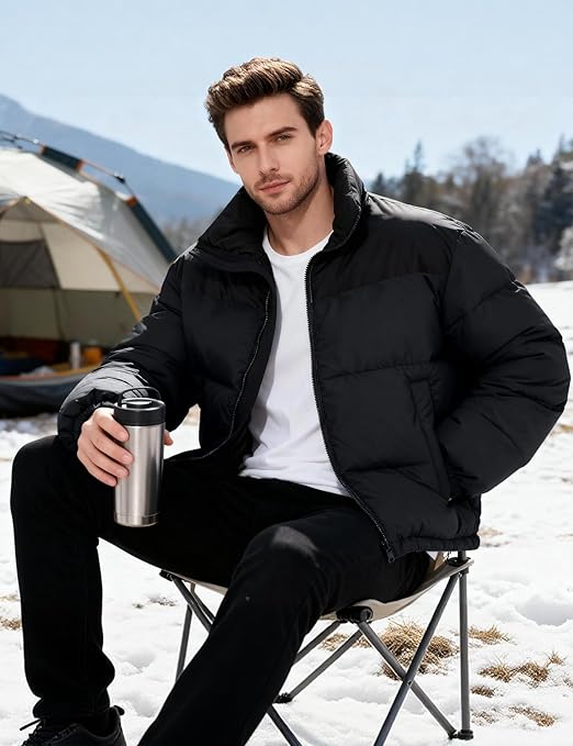 Mens Puffer Jacket Winter Coats Water