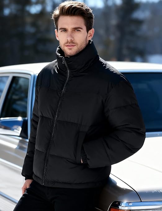 Mens Puffer Jacket Winter Coats Water