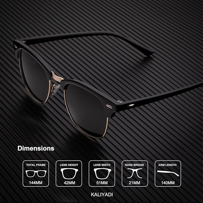 Men and Women Semi-Rimless Frame Driving Sun glasses