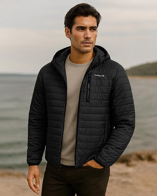 Mens Puffer Jacket - Lightweight Packable