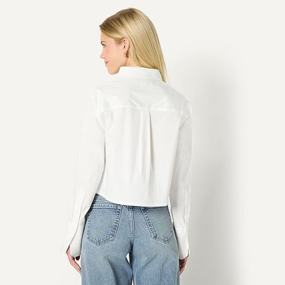 Amazon Essentials (Demi's Pick Women's Oversized-Fit Cotton Stretch Poplin Button-Down Dress Shirt