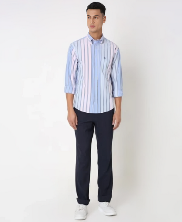 Friday Poplin Colourblock Regular Fit Sport Shirt