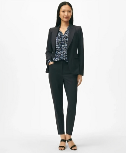 Printed V Neck Regular Fit Chiffon Blouse MRP