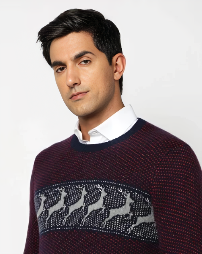 Wool Striped Crew Neck Sweater MRP